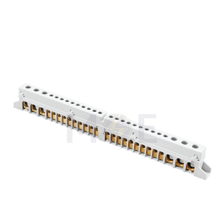 Gewiss Multi Hole Terminal Block 38 Holes 2x (5X25+14X10mm) Gray | 40404 | بارنتر