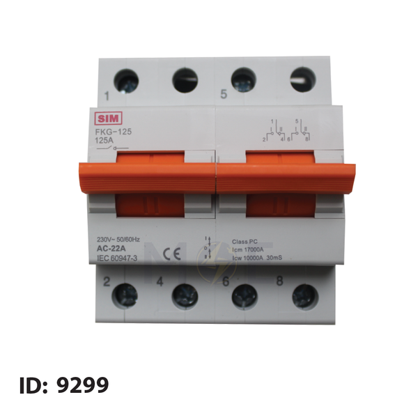 SIM Change Over Switch 2P 125A | FUL-FKG-125-2P-125 | دجنتور هاوس مجوز - قاطع تحويل كهرباء