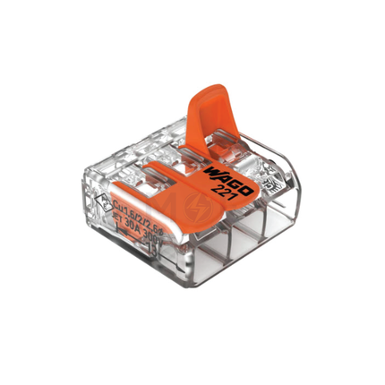 Wago Compact Splicing Connector 3 Holes 0.5-6mm | 221-613 | جنكسيون وصل