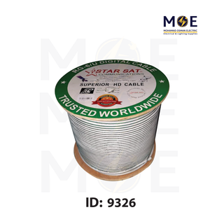 StarSat Coaxial-Digital cable 128S RG6U 75 OHM R300yd | كابل كوكسيالشعرة ابيض اخضر