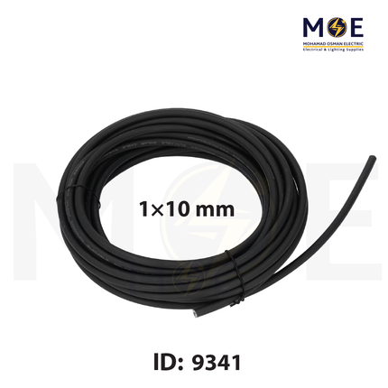 Med Cable Photovoltaic Solar cable | PV Cable Black | PV-XLPE 1x10mm | كابل طاقة شمسية مبروم شعري اسود