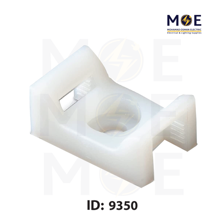 SEC Cable Tie mounts base Holder Screw Mount White | CTH-2A | قاعدة رباط بلاستيك برغي
