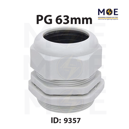 JIGO Cable Gland PG63 ( 42mm - 52mm ) | PG63 | برس اتوب للكابل رمادي