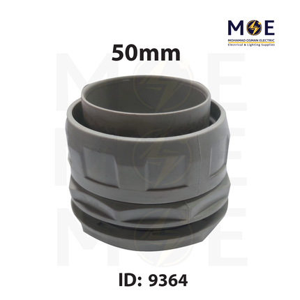Elettrocanali IP65 Cable Gland / Box Joint for flexible conduit Gray GX50 50mm | GX50 | برس اتوب للفلكسيبل رمادي