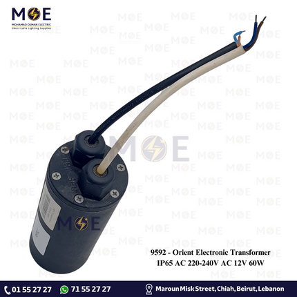 Orient Electronic Transformer IP65 AC 220-240V AC 12V 60W | ترانس مطري