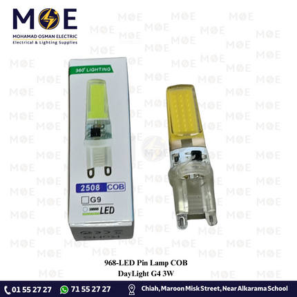LED Pin Lamp COB DayLight G4 3W | لمبة شك ليد دايلايت