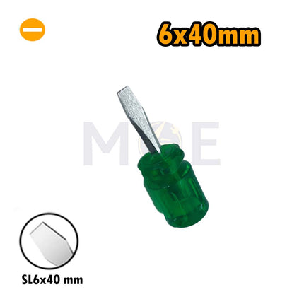 Tera Slotted Screwdriver Line Color Green 6X40mm