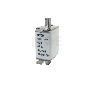 Ceramic Knife/Blade Fuse 80A 500V AC 120KA gG/gL | NT00 فيوز سكين