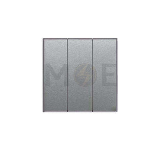 Ave SPA 1way Triple Switch Silver Matt 10A 1P 2Mod. | 443001K3/10A