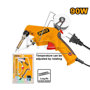 Ingco Industrial Electric Soldering Gun 90W with Feeder & Adjustable Temperature | SI016732 فرد كاوي لحام قصدير صناعي مع قاعدة تغذية
