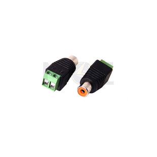 RCA Female 2-Pin Terminal Screw Connector Junction Plug فيشة فيديو برغي انتاية