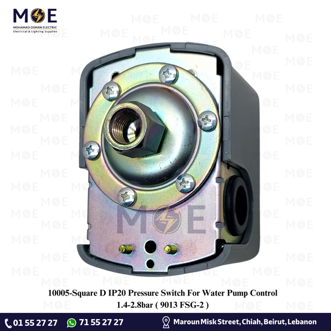 Square D IP20 Pressure Switch For Water Pump Control 1.4-2.8bar | 9013 FSG-2