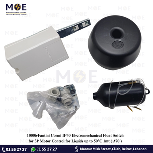 Fantini Cosmi IP40 Electromechanical Float Switch for 3P Motor Control for Liquids up to 50°C 1mt | A70 | فواشة طابة اوتوماتيك زيبق