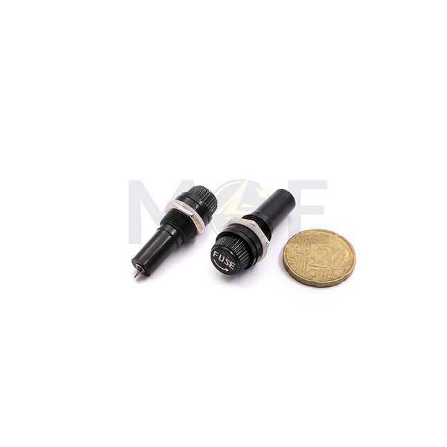 Screw Cap Panel Mount Fuse Holder for 5×20mm Glass Tube Fuse قاعدة بيت فيوز زجاج