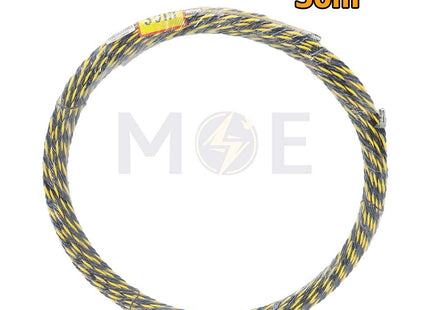 Twisted Polyester Fish Tape Wire Guide Black/Yellow 30m