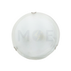 Murano Ceiling Light / Downlight Glass Round White 2xE27 30cm