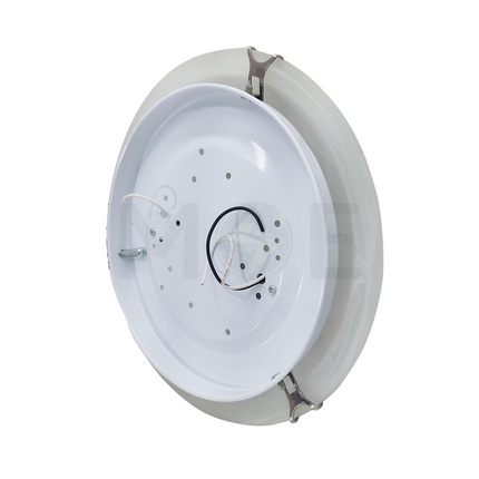 Murano Ceiling Light / Downlight Glass Round White 2xE27 30cm