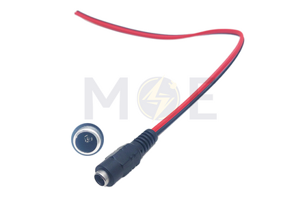 DC Barrel Jack Cable Female 4×2.5×9.5mm with Pigtail Wire for CCTV Power 24.7cm فيش كاميرا انتاية مع شريط