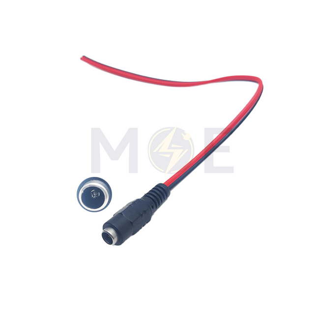 DC Barrel Jack Cable Female 4×2.5×9.5mm with Pigtail Wire for CCTV Power 24.7cm فيش كاميرا انتاية مع شريط