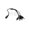 DC Power Splitter Cable 1 Female Barrel Jack to 4 Male Barrel Plugs 5.5×2.1mm فيش كاميرا من 1 ل 4 مع شريط