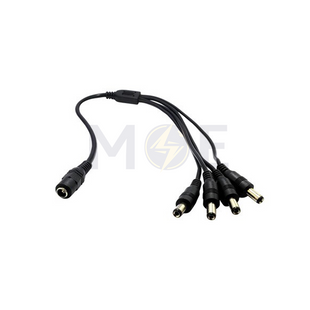DC Power Splitter Cable 1 Female Barrel Jack to 4 Male Barrel Plugs 5.5×2.1mm فيش كاميرا من 1 ل 4 مع شريط