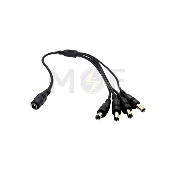 DC Power Splitter Cable 1 Female Barrel Jack to 4 Male Barrel Plugs 5.5×2.1mm فيش كاميرا من 1 ل 4 مع شريط