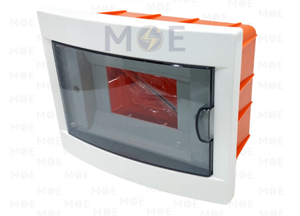 Viko IP40 Flush Mount Distribution Board Smoked Door 186x141x74mm 1Rx6module 6module | 90912006-veko6dm | تابلو بلاستيك مخفي غطا مفيم