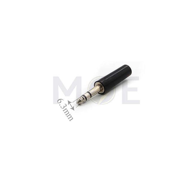 6.3mm Stereo Male Jack Plug Bakelite Black | JR3015B