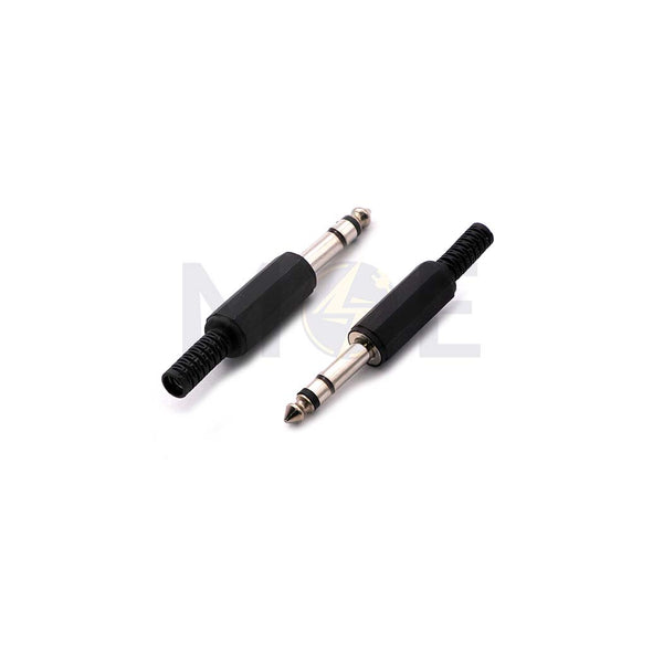 6.3mm Stereo Male Jack Plug Black Plastic فيش ستيريو بلاستيك رصور اسود | JR3014