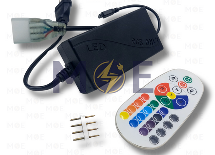 RF Wireless LED Controller RGB LED Strip Light with Remote Control 220V | وصلة كونترول لستريب ليد تربل ملون مع ريموت