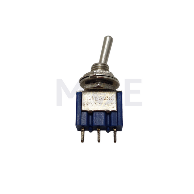 Mini Toggle Switch Rectangular Blue ON-OFF SPDT 3-Pin 3-6A 125-250VAC 13x7x10mm مفتاح نيكل ازرق