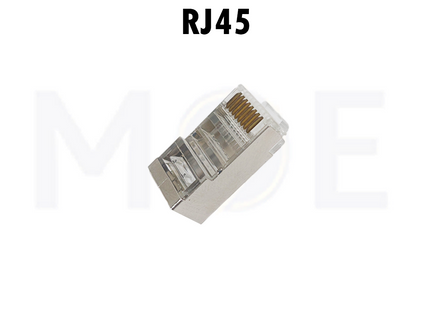 Network Plug Crimp Connector Fully Shielded Transparent STP CAT5E RJ45 8P8C