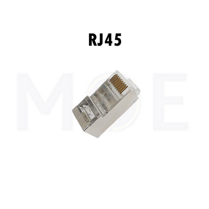 Network Plug Crimp Connector Fully Shielded Transparent STP CAT5E RJ45 8P8C