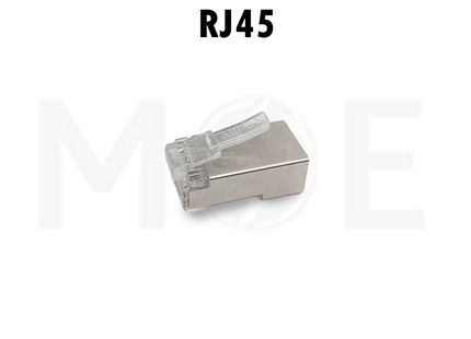 Network Plug Crimp Connector Fully Shielded Transparent STP CAT5E RJ45 8P8C