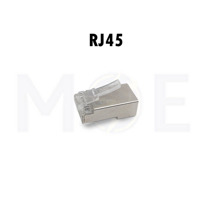 Network Plug Crimp Connector Fully Shielded Transparent STP CAT5E RJ45 8P8C