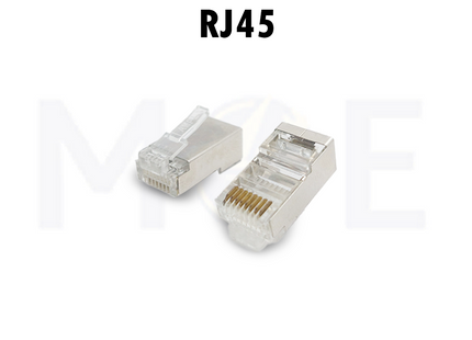 Network Plug Crimp Connector Fully Shielded Transparent STP CAT5E RJ45 8P8C