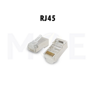 Network Plug Crimp Connector Fully Shielded Transparent STP CAT5E RJ45 8P8C
