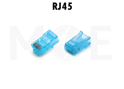 Network Plug Crimp Connector Unshielded Blue CAT5E RJ45 8P8C