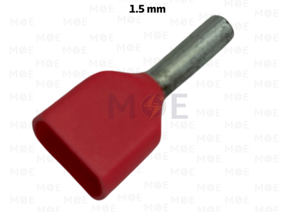 Orient Double Insulated Ferrule Terminal Red 1.5mm | TE1508 | كوس انبوب مجوز احمر