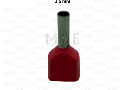 Orient Double Insulated Ferrule Terminal Red 1.5mm | TE1508 | كوس انبوب مجوز احمر