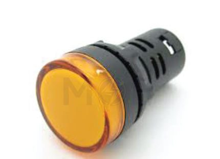 ORIENT Pilot Light / signal Lamp Yellow 220V 22mm | Temoin 22mm AD22-220V YL | لمبة اشارة اصفر