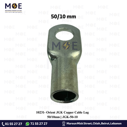 Orient JGK Copper Cable Lug 50/10mm | JGK-50-10