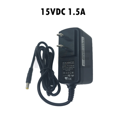 T2Tek Power Adapter With Medium Output Connector with US Plug AC/DC 15V 1.5A | PS150150-US