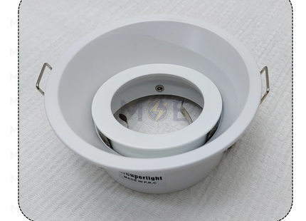 Cuperlight downlight / Spotlight Frame MR16 White Recessed Fix Circular Trimless 7.5cm | AK-219B | سبوت فارغ ترملس مدور مخفي ابيض ثابت