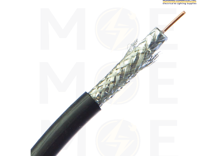 MEC coaxial cable RG6 Black 128s 75 OHM R100yd | كابل كوكسيال اسود