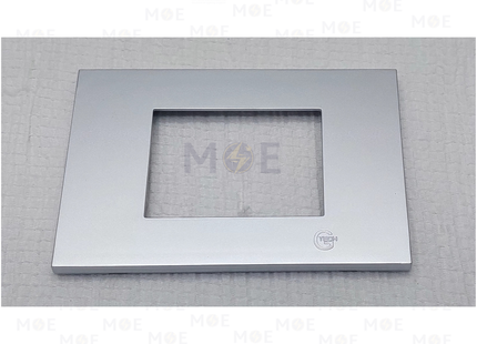 G-TECH Cover Plate Square for F-Series Silver Matt 3module | F008 | بلاك بلاستيك فضي مات