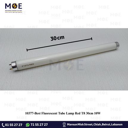 Best Fluorescent Tube Lamp Red T8 30cm 10W