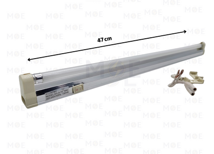 Economy Fluorescent Tube Light Fixture Daylight With Power Switch T4 47cm 16W | T4-16W | شاسي فلورسنت مع مفتاح دايلايت