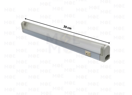 GreenLite Fluorescent Tube Light Fixture With Power Switch and Cover Daylight T5 8W 30cm | T5-8W | شاسي فلورسنت مع غطا و مفتاح دايلايت