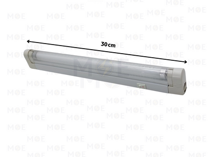 SEC Fluorescent Tube Light Fixture With Power Switch and Cover Warmwhite T5 8W 30cm | T5-8W | شاسي فلورسنت مع غطا و مفتاح ورم وايت